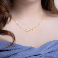 Customize Hindi Name Stainless Steel Necklace Women Men Nameplate Pendant Choker Necklace Personalized Custom Necklace Gift