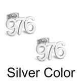 Anniyo (1.5cm wide and small size) France Mayotte Mamoudzou 976 Number Stud Earrings Jewelry @214821