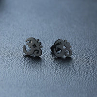 OM SYMBOL AUM STUD EARRING STAINLESS STEEL YOGA AND MEDITATION UNISEX JEWELRY GIFTS FOR YOGA LOVERS