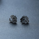 OM SYMBOL AUM STUD EARRING STAINLESS STEEL YOGA AND MEDITATION UNISEX JEWELRY GIFTS FOR YOGA LOVERS