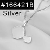 Anniyo Tahiti Map Pendant Necklaces for Women Girls Gold Color/Silver Color French Polynesia Jewelry #166421