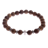 8mm Natural Wood Buddha Bracelet Men Handmade Charms OM Beads Yoga Chakra Mala Prayer Bracelet Meditation Jewelry pulsera