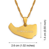 Anniyo Somaliland Map Pendant Necklaces Gold Color Jewelry #022621