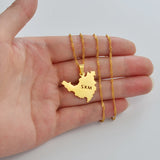 Anniyo Sint Maarten & Saint-Martin Island Pendant Necklace SXM Saint Martin Gold Color Jewelry #251121