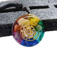 Orgonite Pendant Necklace Energy Generator Emf Protection Healing Crystal Sacred Geometry Chakra Necklaces Meditation Jewellry