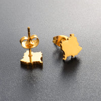 Anniyo 1.1CM Kosovo Stud Earrings For Women Girls Gold Color Jewelry Kosoves Earrings Jewellery #200021