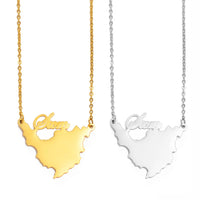 Anniyo Sint Maarten and Saint-Martin Island Pendant Necklace SXM Saint Martin Gold Color Silver Color Jewelry #242721