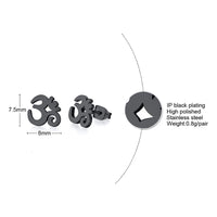 OM SYMBOL AUM STUD EARRING STAINLESS STEEL YOGA AND MEDITATION UNISEX JEWELRY GIFTS FOR YOGA LOVERS
