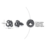 OM SYMBOL AUM STUD EARRING STAINLESS STEEL YOGA AND MEDITATION UNISEX JEWELRY GIFTS FOR YOGA LOVERS