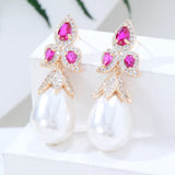 GODKI Trendy Pearl Indian Kundan Earring For Women Wedding Party African Dubai Bridal Jewelry boucle d'oreille femme Gift
