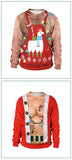 Ugly Christmas Fake sweaterr Unisex Men Women For Holidays Santa Cat Elf Christmas Funny Fake Hair Sweater Autumn Winter Blouses