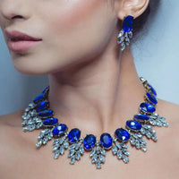2025 New Luxury Crystal Rhinestone Collar Choker Necklace Women Indian Ethnic Statement Maxi Big Bib Necklace Wedding Jewelry