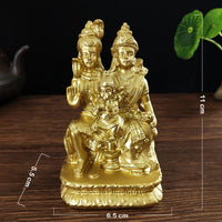 Bronze Color Shiva Statue Hindu Ganesha Vishnu Buddha Statue Figurine Home Office Decoration India Religion Feng Shui Crafts