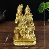 Bronze Color Shiva Statue Hindu Ganesha Vishnu Buddha Statue Figurine Home Office Decoration India Religion Feng Shui Crafts