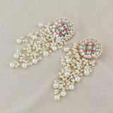 Women Bollywood Ethnic Bridal Bride Kundan Earrings Pearls Jhumka Jhumki Indian Bahubali Drop Earrings Fashion Jewelry