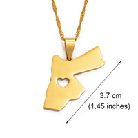 Anniyo The Hashemite Kingdom of Jordan Pendant Necklace for Women/Men Gold Color Jewelry  #005621