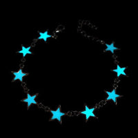 New Fashion Luminous Stones Bead Star Pendant Anklet For Women Bohemia Beach Tassel Handcrafted Ankle Chain Boho Jewelry