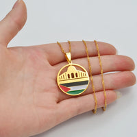 Anniyo Al-Aqsa Mosque and Palestine Pendant Necklaces Jewelry #255621