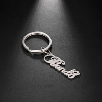 Sipuris Personalized Custom Name Letter Keyring Unique Stainless Steel Key Chain For Women Man Customization Keychain Gifts New