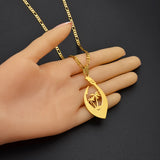 Anniyo Coconut Tree Hawaiian Guam Pendant Necklaces Women Men Silver Color/Gold Color Chuuk Kiribati Jewelry Pohnpei #127321