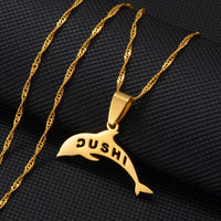 Anniyo Curacao Dolphin Pendant Necklaces Dushi Jewelry for Women Men #266521