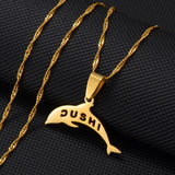 Anniyo Curacao Dolphin Pendant Necklaces Dushi Jewelry for Women Men #266521