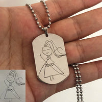Customized Photo Name Necklace Stainless Steel Engrave ID Dog Tag Army Pendant Chain For Woman Jewelry Personalized Necklace