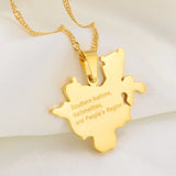Anniyo Ethiopian Southern Nations Nationalities and People's Region Pendant Necklaces for Women Girl Ethiopia Jewelry #239321