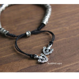 Eastisan Traditional Tibetan Buddhism Brass Bracelet Men Six Words Mantra OM MANI PADME HUM Antiqued Metal Amulet Beads Bracelet