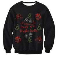 3D Christmas Deer Snowman Christmas gift Santa Claus Patterned Ugly Sweater Jerseys and Sweaters blouses For Men Women Pullover