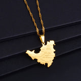 Anniyo Sint Maarten and Saint-Martin Island Map Pendant Necklaces Saint Martin SXM Jewelry @247621