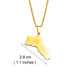 Anniyo Charms Kurdistan Pendant Necklaces Women Girls,Silver Color/Gold Color Kurdish Jewelry @#267821