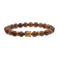 8mm Natural Wood Buddha Bracelet Men Handmade Charms OM Beads Yoga Chakra Mala Prayer Bracelet Meditation Jewelry pulsera