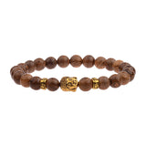 8mm Natural Wood Buddha Bracelet Men Handmade Charms OM Beads Yoga Chakra Mala Prayer Bracelet Meditation Jewelry pulsera