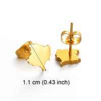 Anniyo 1.1CM Kosovo Stud Earrings For Women Girls Gold Color Jewelry Kosoves Earrings Jewellery #200021