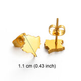 Anniyo 1.1CM Kosovo Stud Earrings For Women Girls Gold Color Jewelry Kosoves Earrings Jewellery #200021