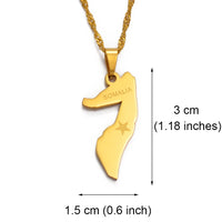 Anniyo 3CM Small Somalia Map Necklace for Women/Girl Gold Color Jewelry Soomaaliya Pendant Somali Country Maps #009321