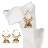 Pendientes Gypsy Ethnic Round Bells Indian Jewelry Earrings Vintage Tribe Jhumka Earrings Kolczyki Wedding Jewelry