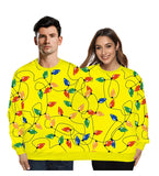 Double Christmas Sweater holiday spoof 3D digital printing couples two-piece Ugly Christmas Sweater Siamese Crew Autumn Winter