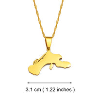 Anniyo Bonaire and Little Bonaire Map Pendant Necklaces Antilles Jewelry #243221