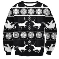 3D Christmas Deer Snowman Christmas gift Santa Claus Patterned Ugly Sweater Jerseys and Sweaters blouses For Men Women Pullover