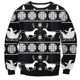 3D Christmas Deer Snowman Christmas gift Santa Claus Patterned Ugly Sweater Jerseys and Sweaters blouses For Men Women Pullover