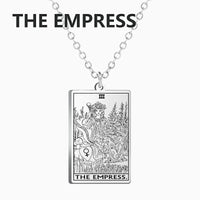 Dawapara Tarot Cards Necklace Women Stainless Steel Necklace Wealth Amulet Classic Tarot Major Arcana Divination Charm Jewelry