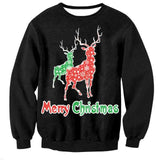 3D Christmas Deer Snowman Christmas gift Santa Claus Patterned Ugly Sweater Jerseys and Sweaters blouses For Men Women Pullover