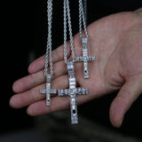 Iced Out Jesus Cross Pendant Necklace For Men Women Gold Color Bling 5A Geometric Zircon Religion Fashion Hip Hop Jewelry