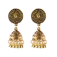 Retro Indian Bollywood Kundan Jhumka Jhumki Three-layer Drop Earrings For Women Boho Ethnic Gypsy Fashion Wedding Wear Jewelry