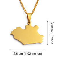 Anniyo Cabo Verde,Sao Vicente Map Pendant Necklaces for Women Girl Barlavento Islands Jewelry Ilha de Sao Vicente #024821