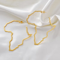 7CM/9CM Outline Africa Map Big Earrings Exaggerate Earring African Jewelry Traditional Ethnic Hyperbole Earrings #201121