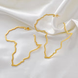 7CM/9CM Outline Africa Map Big Earrings Exaggerate Earring African Jewelry Traditional Ethnic Hyperbole Earrings #201121