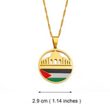 Anniyo Al-Aqsa Mosque and Palestine Pendant Necklaces Jewelry #255621
